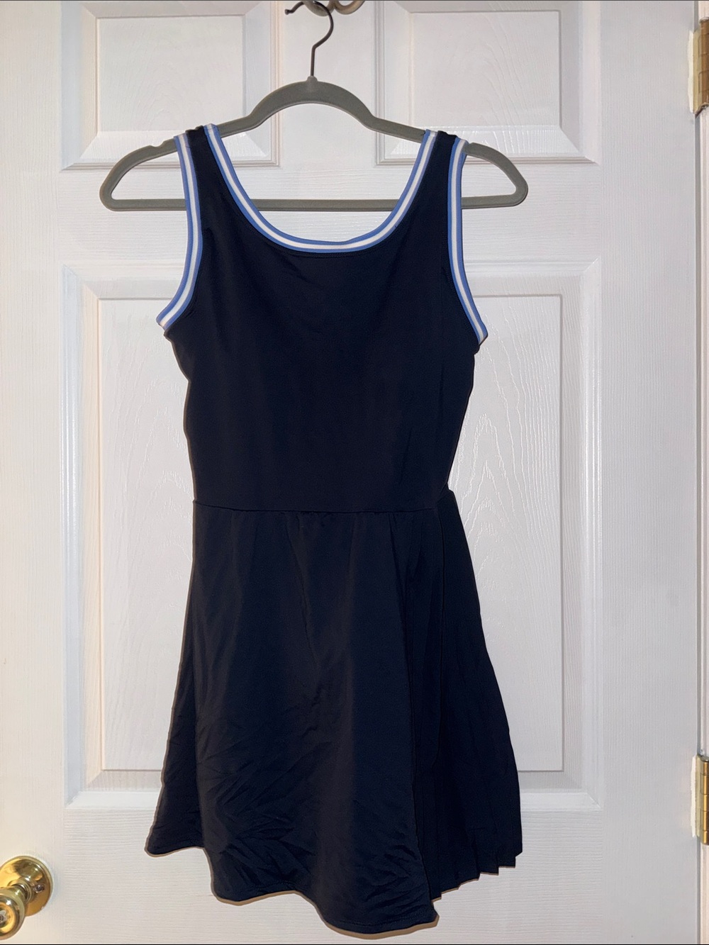 All in motion Navy Tank Dress with White & Blue Trim